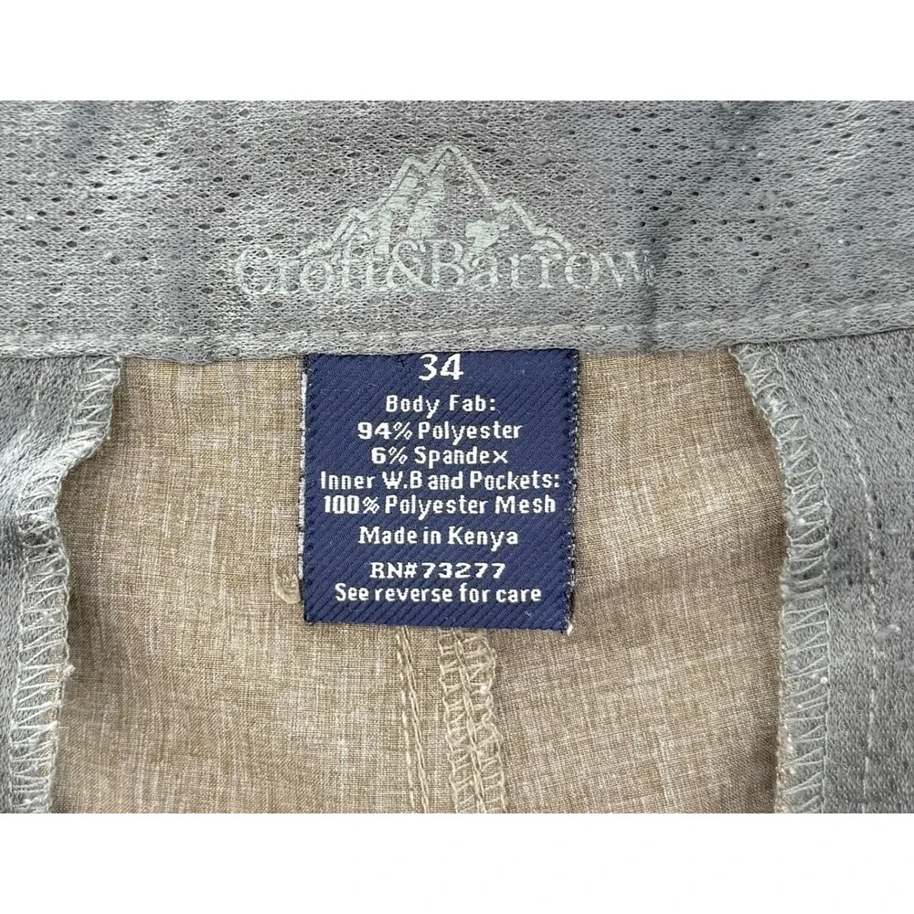 Croft‎ & Barrow Men's 34 Beige Hybrid Golf Shorts Comfort Waist Stretch Casual